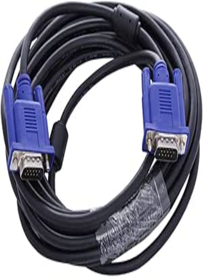Hightech VGA Cable 5 Meter Blue Head Male to Male